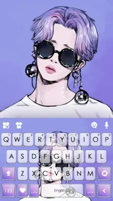 Purple Kpop Star Theme android App screenshot 0