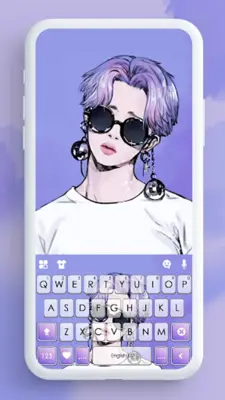 Purple Kpop Star Theme android App screenshot 4